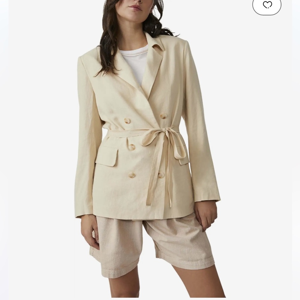 NWT Free People Olivia Linen Blazer Sand